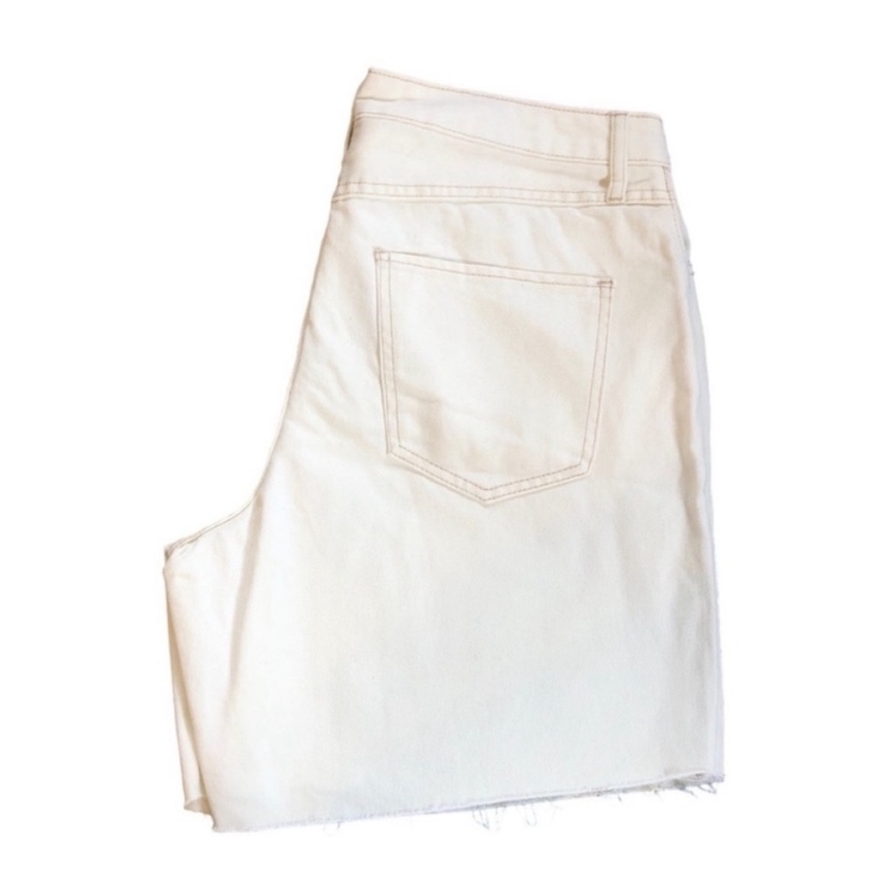 House of Harlow 1960 Cream Bermudas Frayed Hem - Picture 9 of 9